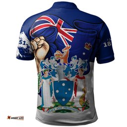 Amazing Aussie Victoria Power Pride And Heritage Crest Polo Shirt