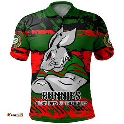 Amazing Aussie South Sydney Rabbitohs Theme Song Inspired Polo Shirt