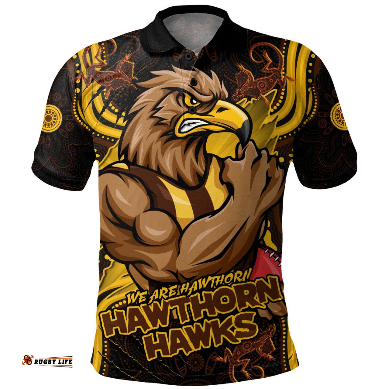 Amazing Aussie Hawthorn Spirit Warriors Of The Game Polo Shirt