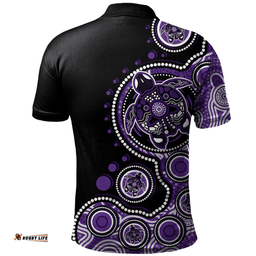 Amazing Aussie Australia Indigenous Turtle Aboriginal Dot Art Purple Polo Shirt