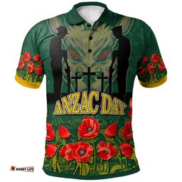 Amazing Aussie Wallabies Rugby Custom Anzac Wallabies Aboriginal Inspired With Animals Polo Shirt