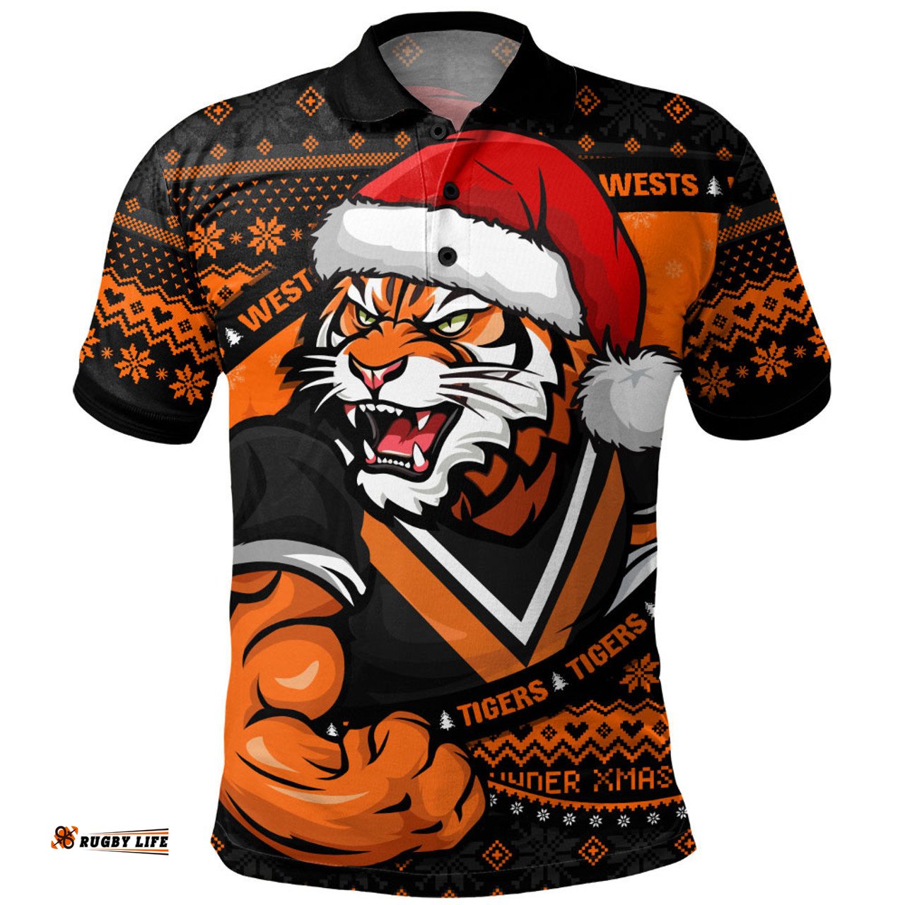 Amazing Aussie Wests Tigers Ugly Knit Style For Christmas Game Fans Polo Shirt