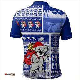 Amazing Aussie Australia Koala Wonderland Christmas Blue Polo Shirt