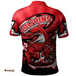 Amazing Aussie Redcliffe Dolphins Premiership Series Sports Gear Polo Shirt