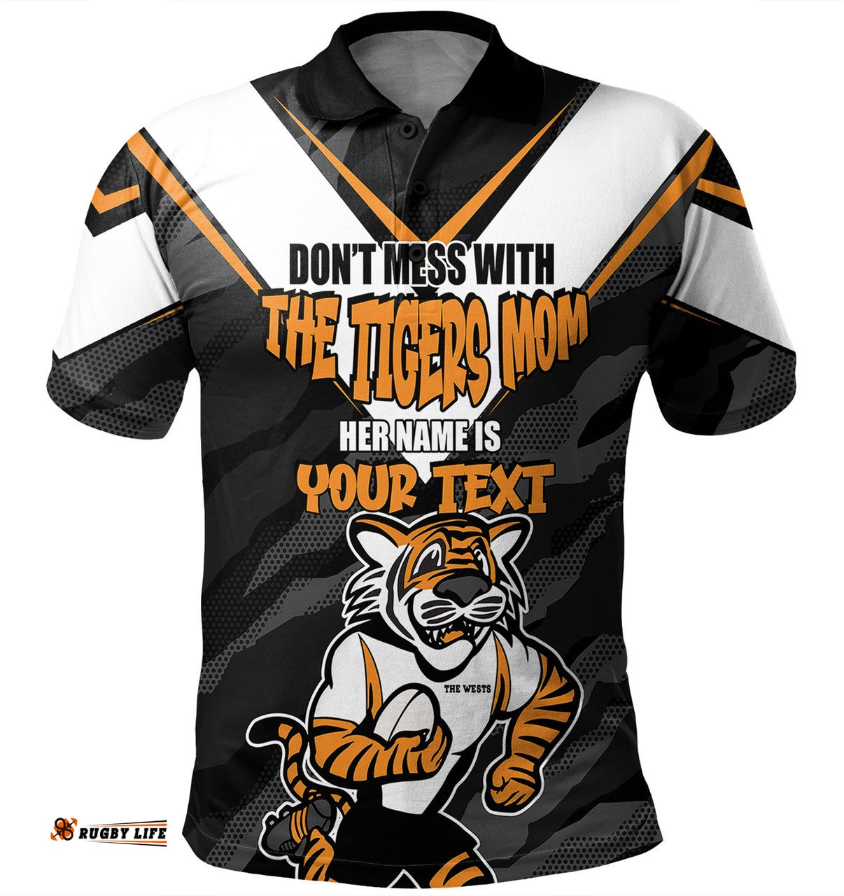 Amazing Aussie Wests Tigers Mother's Day Screaming Mom and Crazy Fan Polo Shirt