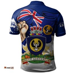 Amazing Aussie South Australia Power Pride And Heritage Crest Polo Shirt