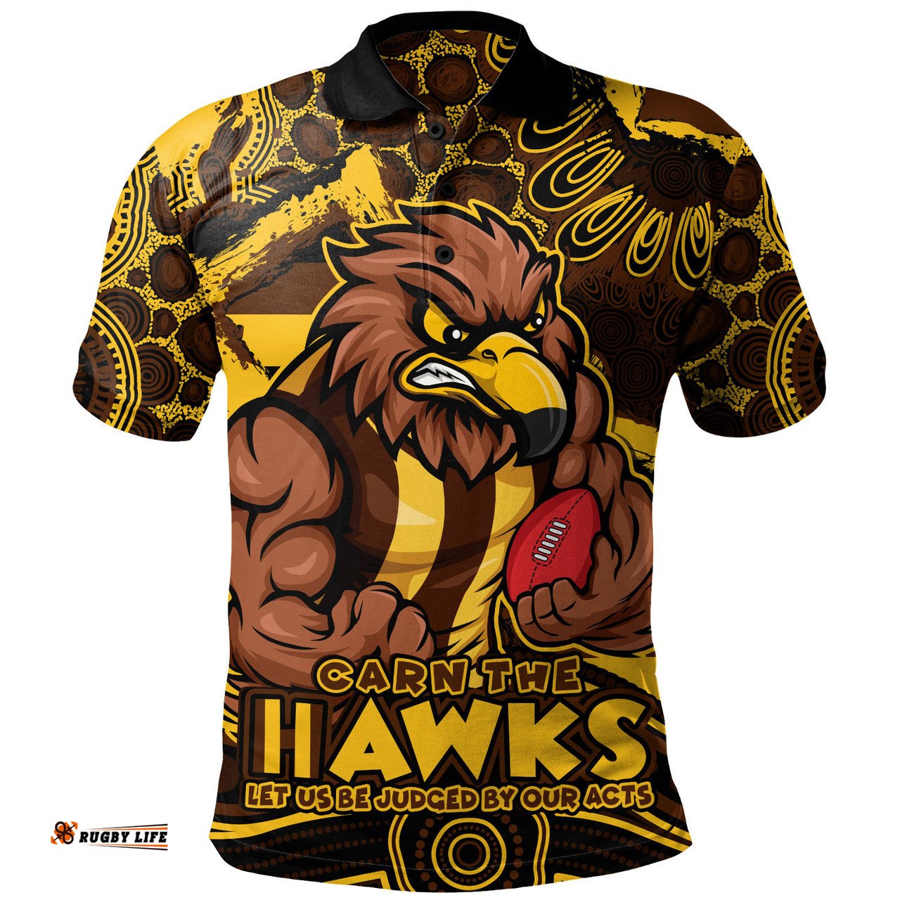 Amazing Aussie Hawthorn Blazing Spirit Of Victory Polo Shirt