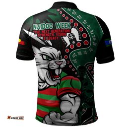Amazing Aussie South Sydney Rabbitohs NAIDOC Indigenous Warrior Spirit Polo Shirt