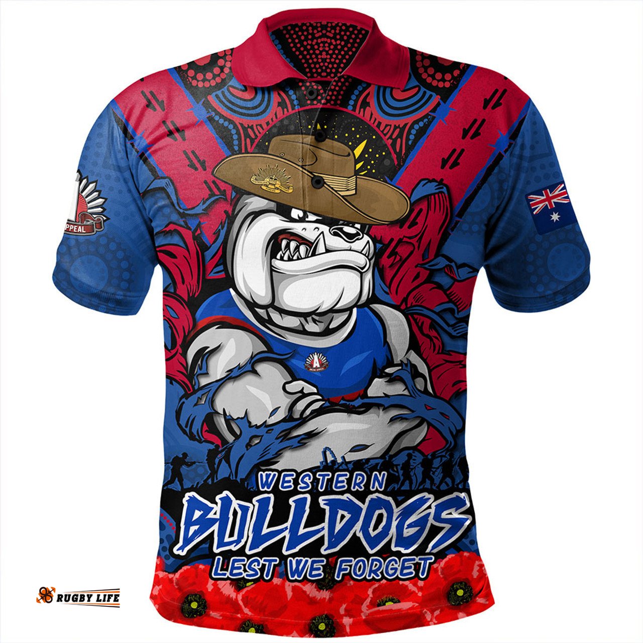 Amazing Aussie Western Bulldogs Ripped Legacy Of The Game The ANZAC Spirit Lives On Polo Shirt