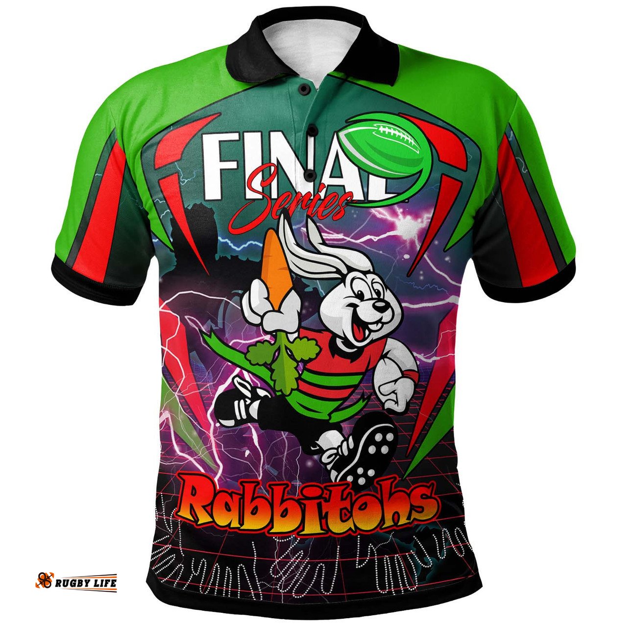Amazing Aussie South Sydney Rabbitohs Custom Final Series Champions South Sydney Rabbitohs Player And Number Polo Shirt