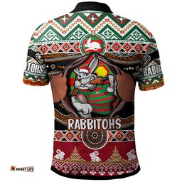 Amazing Aussie South Sydney Rabbitohs Custom Merry Christmas Super Rabbitohs In Me Polo Shirt
