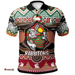 Amazing Aussie South Sydney Rabbitohs Custom Merry Christmas Super Rabbitohs In Me Polo Shirt
