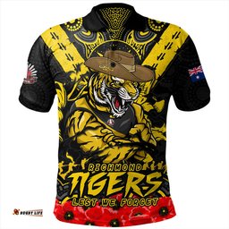 Amazing Aussie Richmond Ripped Legacy Of The Game The ANZAC Spirit Lives On Polo Shirt