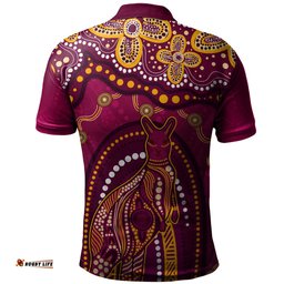 Amazing Aussie Indigenous Australian Aboriginal Kangaroo Dreaming Outback Spirit Edition Polo Shirt