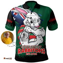 Amazing Aussie South Sydney Rabbitohs Heart Of A Fighter Tough And Fearless Polo Shirt