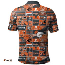 Amazing Aussie GWS GIANTS Legacy Of The Pride Comic Style Polo Shirt