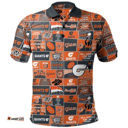 Amazing Aussie GWS GIANTS Legacy Of The Pride Comic Style Polo Shirt