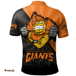 Amazing Aussie GWS GIANTS Breaking Through Fan Design Polo Shirt