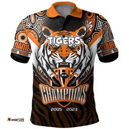 Amazing Aussie Wests Tigers Custom Talent Win Games But Teamwork And Intelligence Win Championships With Aboriginal Style Polo Shirt