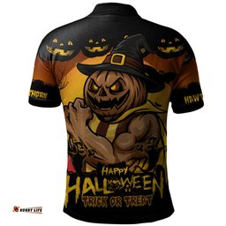 Amazing Aussie Hawthorn Dark Pumpkin Halloween Spirit Polo Shirt