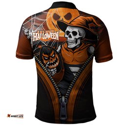 Amazing Aussie GWS GIANTS Halloween Night Reaper Zipper Polo Shirt