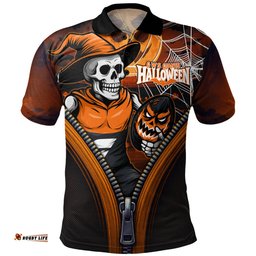 Amazing Aussie GWS GIANTS Halloween Night Reaper Zipper Polo Shirt