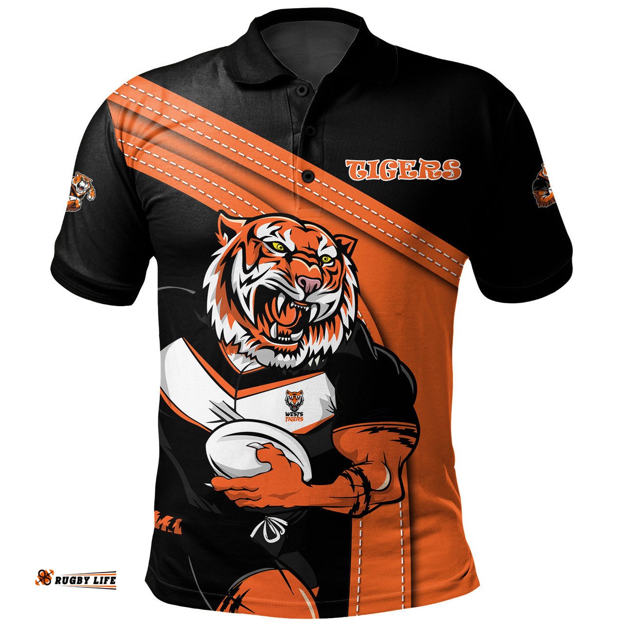 Amazing Aussie Wests Tigers Custom Team Of Us Die Hard Fan Supporters Polo Shirt