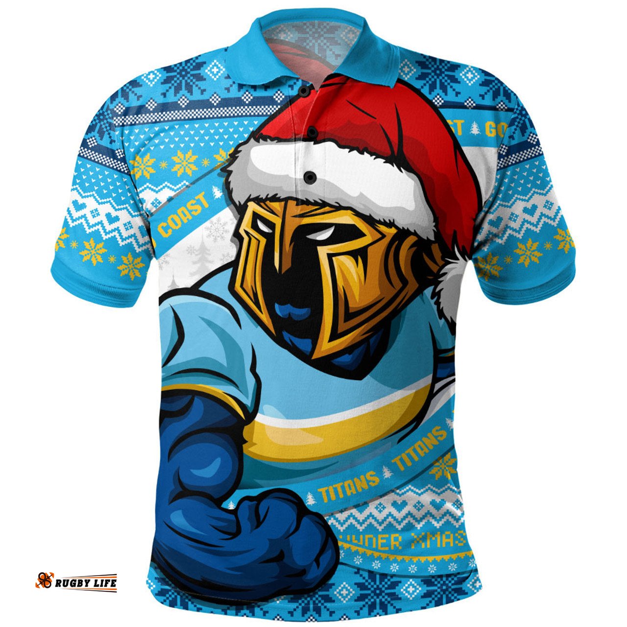 Amazing Aussie Gold Coast Titans Ugly Knit Style For Christmas Game Fans Polo Shirt