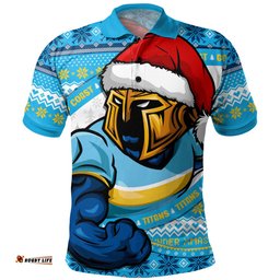 Amazing Aussie Gold Coast Titans Ugly Knit Style For Christmas Game Fans Polo Shirt