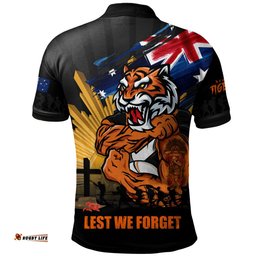 Amazing Aussie Wests Tigers Fearless ANZAC Defender Polo Shirt