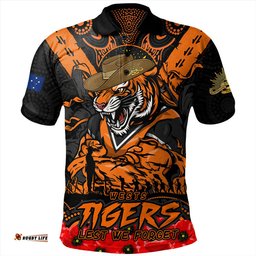 Amazing Aussie Wests Tigers Ripped Legacy Of The Game The ANZAC Spirit Lives On Polo Shirt