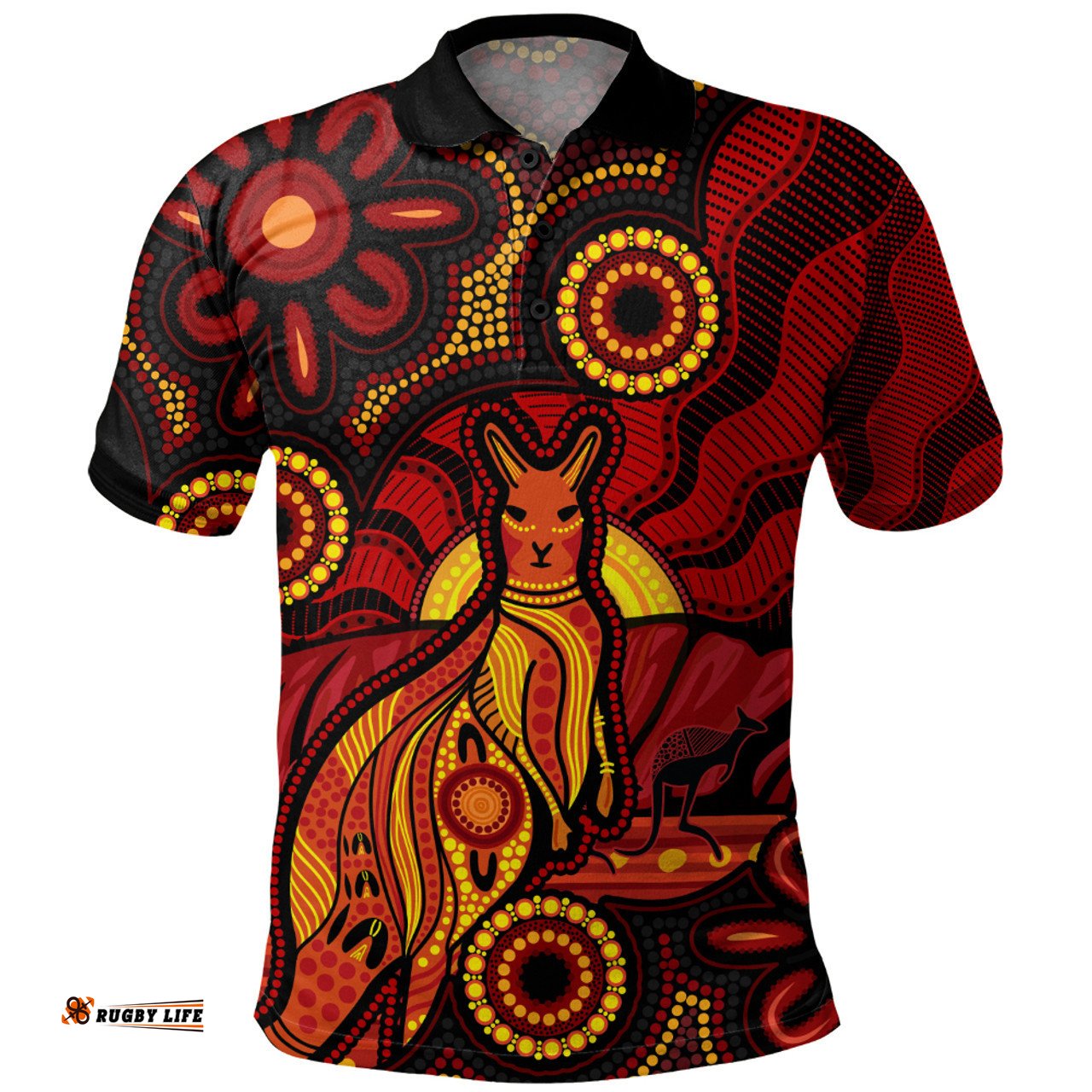 Amazing Aussie Indigenous Australian Aboriginal Echoes Of The Dreaming Polo Shirt