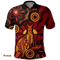 Amazing Aussie Indigenous Australian Aboriginal Echoes Of The Dreaming Polo Shirt