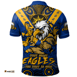 Amazing Aussie West Coast Eagles Ripped Legacy of the Game Polo Shirt
