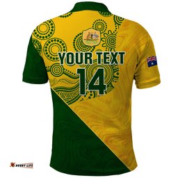 Custom Matildas Soccer Polo Shirt Australian Indigenous National Color