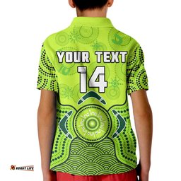 Custom Text And Number Thunder Cricket Polo Shirt Sydney Indigenous Artsy Amazing Aussie