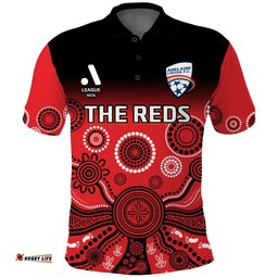 Custom Text And Number Adelaide United Football Polo Shirt Indigenous Art Amazing Aussie