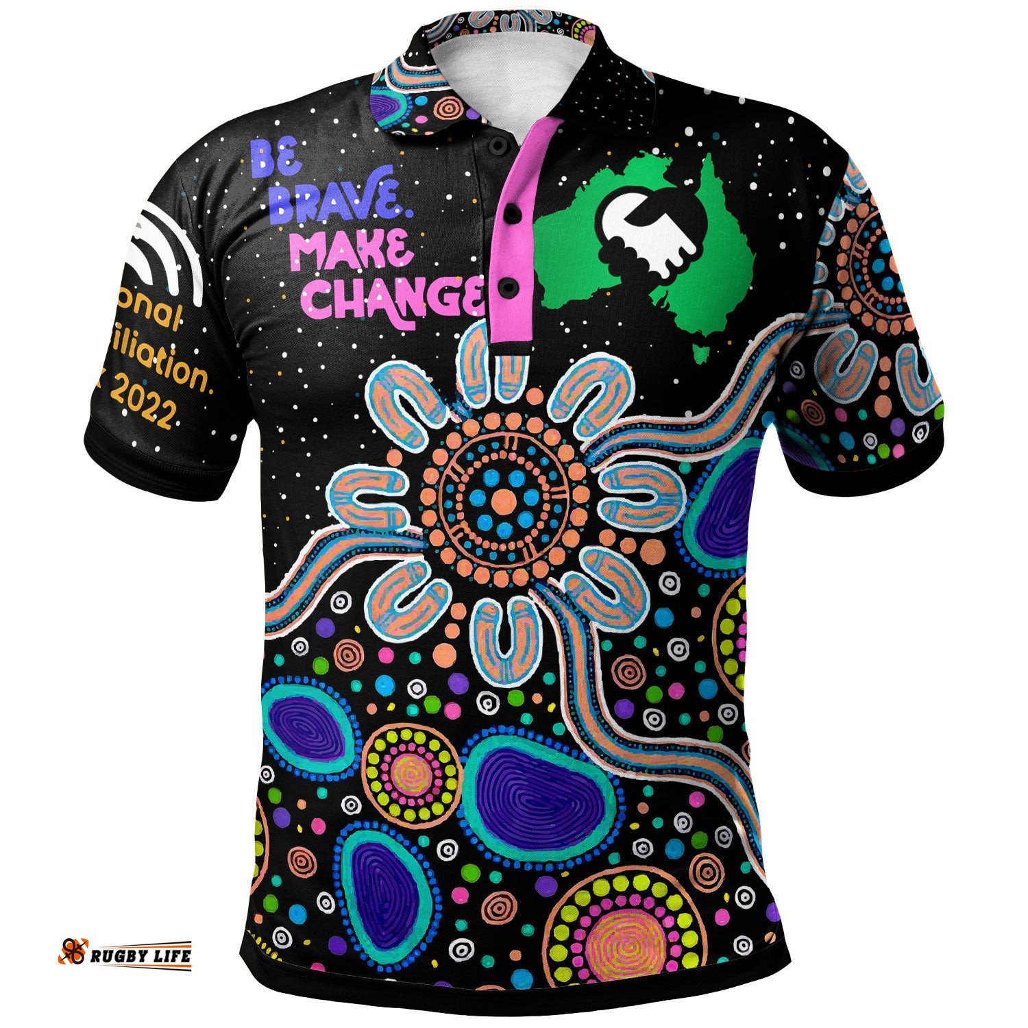 Australia National Reconciliation Week Polo Shirt - Custom "Be Brave, Make Change" Reconciliation Day Polo Shirt Tee Aussie
