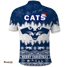 Geelong Cats Unique Winter Season Polo Shirt Cats Merry Christmas Tee Aussie