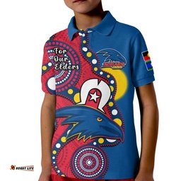 Adelaide Football NAIDOC 2023 Polo Shirt Crows For Our Elders Indigenous Amazing Aussie