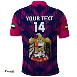 Personalised United Arab Emirates Cricket Polo Shirt Go UAE Dynamic Version 2023 - Tee Aussie