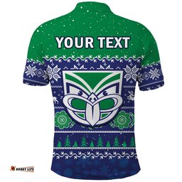 Custom Personalised Warriors Rugby Polo Shirt New Zealand Indigenous Merry Christmas Amazing Aussie