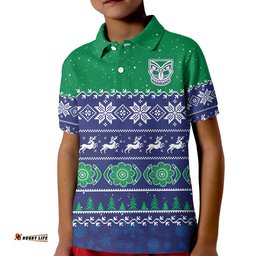 Custom Personalised Warriors Rugby Polo Shirt New Zealand Indigenous Merry Christmas Amazing Aussie