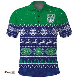 Custom Personalised Warriors Rugby Polo Shirt New Zealand Indigenous Merry Christmas Amazing Aussie