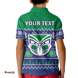 Custom Personalised Warriors Rugby Polo Shirt New Zealand Indigenous Merry Christmas Amazing Aussie