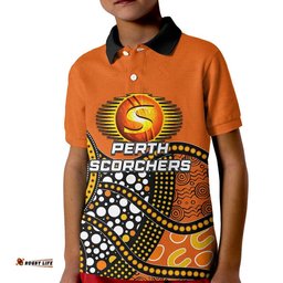 Custom Personalised Perth Scorchers Polo Shirt Aboriginla Mix Patterns Jersey Amazing Aussie