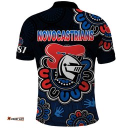 NRL Newcastle Knights Rugby Novocastrians 1987 Aboriginal Polo Shirt Amazing Aussie
