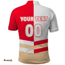Custom Text And Number NRL Dolphins Polo Shirt Mix Jersey - Tee Aussie