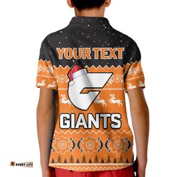 Custom Personalised Greater Western Sydney Football Polo Shirt Giants Aboriginal Merry Christmas Amazing Aussie