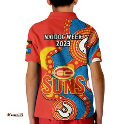 Gold Coast Football NAIDOC 2023 Polo Shirt Suns Indigenous For Our Elders Amazing Aussie